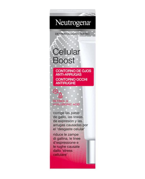 Contorno de ojos antiarrugas rejuvenecedor cellular boost antiedad con ácido hialurónico y retinol 15 mL neutrogena