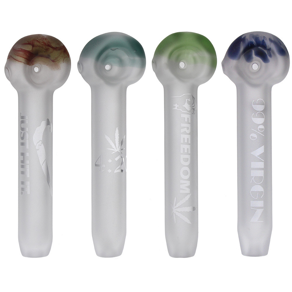 These thick heavy glass hand pipes are the perfect gift for any smoker.