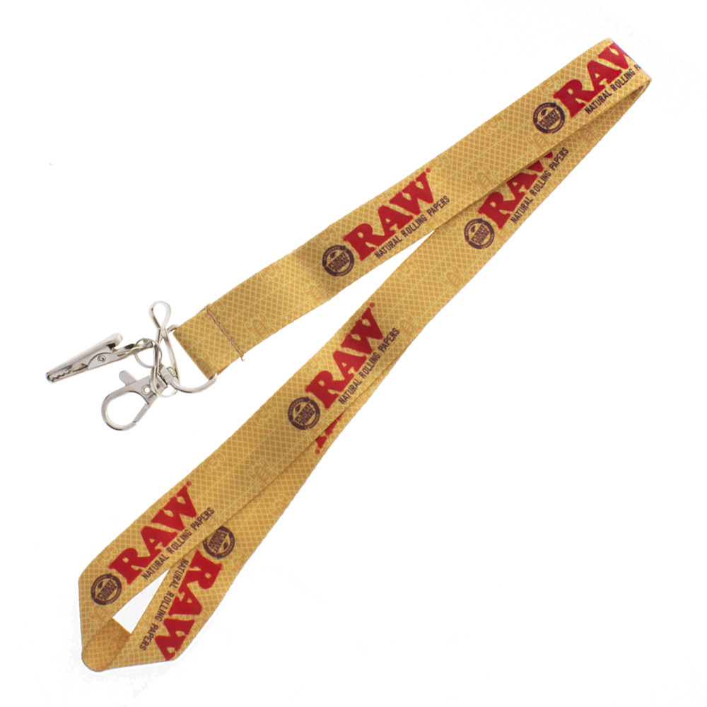 The Raw smokers lanyard with key clip and joint clip. 