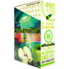 A closed, sealed display box of High Hemp Organic Wraps - Area 51 Green.