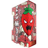 Zombi Sour Strawberry Live Resin 2-Gram Cartridge box with graffiti art and a cartoon strawberry.