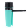 A single teal Aqua Pipe with its neck extended.
