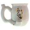 Stoner Girl White Ceramic Mug Pipe