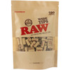 RAW Pre-Rolled Wide Tips Bag - 180 Tips.