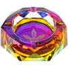Blue Iridescent Diamond Ashtray Side View