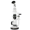 11.5 inch Nothing's Impossible recycler bong water pipe black accents uptake recycler showerhead perc and 14mm bowl with black thumb grip main