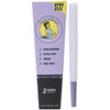 One king size Blazy Susan purple cone next to its package.