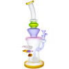 Tataoo Glass 12.5" Frosted Glass Crystals Bong Side View