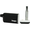 A black Randy's Inspo with the top removed and set aside to show the included Sand Quartz Atomizer inside.