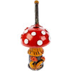 7" tall Red Mushroom Bowl Pipe showing its bowl atop the red mushroom cap.