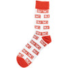 A single High Times Logo Crew Sock isolated on a white background.