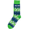 A single High Times Leaves crew sock.
