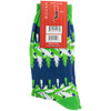Back of a packaged pair of High Times Leaves Crew Socks.