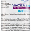 Directions on the back of a bottle of Cloud 9 water-based lube.