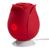 Cloud 9 Rose Suction Stimulator on its magnetic charger stand.