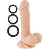 Cloud 9 Pro Sensual 6" Premium Silicone Dong with Bonus Cock Rings - Flesh