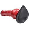 Suction cup base at the bottom of the Hell Hound Creature Cock dildo.