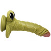 Profile shot of the Swamp Monster creature cock dildo.