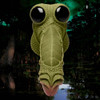 Creature Cock Swamp Monster Green Scaly Silicone Dildo on a themed background.