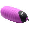 Ribbed Silicone Egg Vibrator with Wireless Remote - Purple