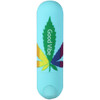 JESSI Super Charged Mini Bullet Vibe - Teal Blue Hemp Leaf Pattern