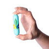 JESSI Super Charged Mini Bullet Vibe - Teal Blue Hemp Leaf Pattern