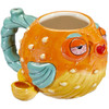Ceramic Stoned Pufferfish Pipe Mug
