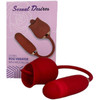 Licking Rose Toy with Thrusting Tail - Red next to its box.