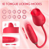 Licking Rose Toy with Thrusting Tail vibration pattern graphic.