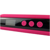 Buttons and display on the side of a Wand-r-Lust Vibrating Wand - Pink.