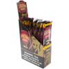 Angled view of an open Zig-Zag Melon Wraps display box.