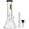 Vault Glass 10" Beaker Bong - Black