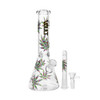 VAULT Glass 10" Pot Leaf Beaker Bong Slide and bowl.