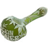 Liberty 50G 5.5" Sandblasted Glass Spoon Pipe – Heavy 3D Etched Hand Pipe, Assorted Designs