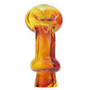 Front view of Sir Pyro Glass Puffco Pivot Donut Mouthpiece showing donut airflow design and fumed glass coloring