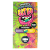 Trippy Double Stacked Bitez Mushies mushroom gummies edibles in Blackberry watermelon or peach ringz flavors with colorful collectible packaging display box  front