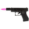 Novelty Gun Torch Lighter with color-changing short silencer attachment