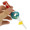Glass Headz! Donut Nectar Collector dab straw held in hand to show size