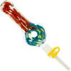 Glass Headz! Donut Nectar Collector with red and blue swirl design, ceramic tip, and keck clip