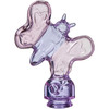 MJ Arsenal Love Bug Pivot Top butterfly glass mouthpiece with heart-shaped wings in pink and purple glass