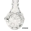 Highball fancy worked borosilicate glass hand pipe vintage inspired design bottom view
