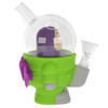 Side image of the Buzz Lightyear Space Ranger Silicone and Glass Water Pipe