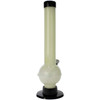 JM Enterprises 8" Acrylic Bubble Bong with 1 Ring and 1" Mouthpiece - Glow-in-the-Dark