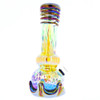 Side image of  9" Double Bubble Bong with Wave Base and Wrap.