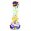 Front image of 9" Double Bubble Bong with Wave Base and Wrap.