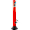 Red Graffix 12" Skinny Straight Acrylic Bong.
