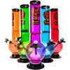 Assorted color options for Headway Designs 12 inch acrylic bubble bong with bubble base