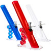 JM Enterprises 11" Skinny Angled Acrylic Bong with Finger Grip, Assorted Colors