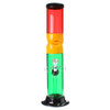 Rasta acrylic bong with ice pinch.