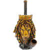 Higher front view of the Rasta King Leo Pipe.